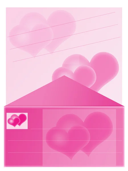 Valentines briefkaart — Stockfoto