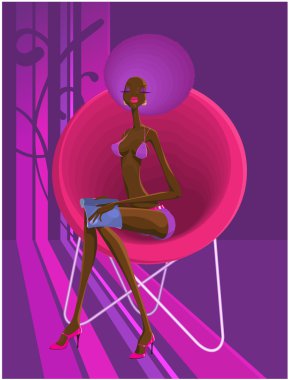 Disco-girl clipart