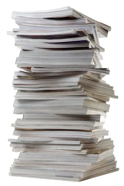 Pile of old thick magazines. — Stock Photo, Image