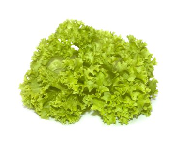 Green salad on white background clipart