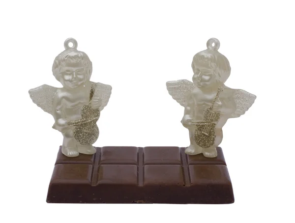 stock image Angels on Milk brown chocolate