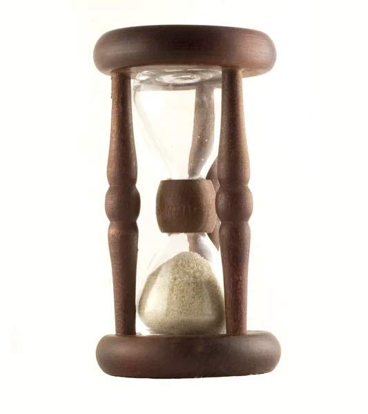Oude houten zand-glas — Stockfoto