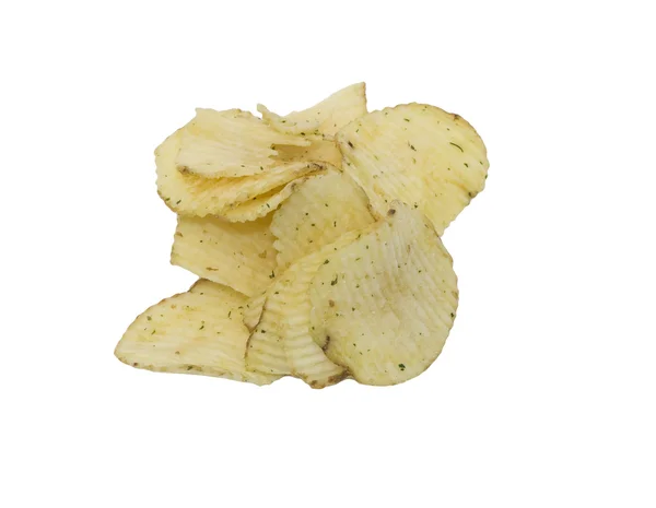 Potatischips med kryddor — Stockfoto