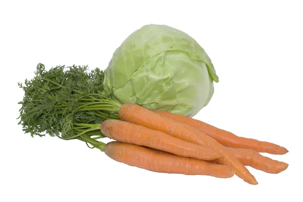 stock image Carrots and cabbage