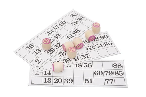 Lotto bingo on white background — Stock Photo, Image