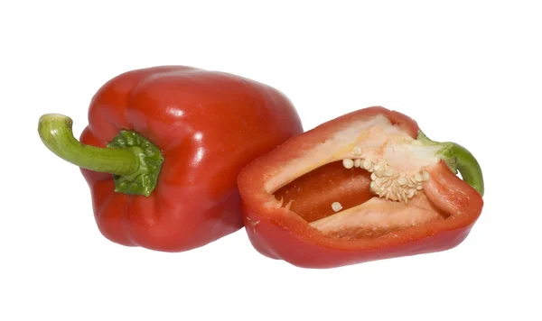 Red paprika on white background — Stock Photo, Image