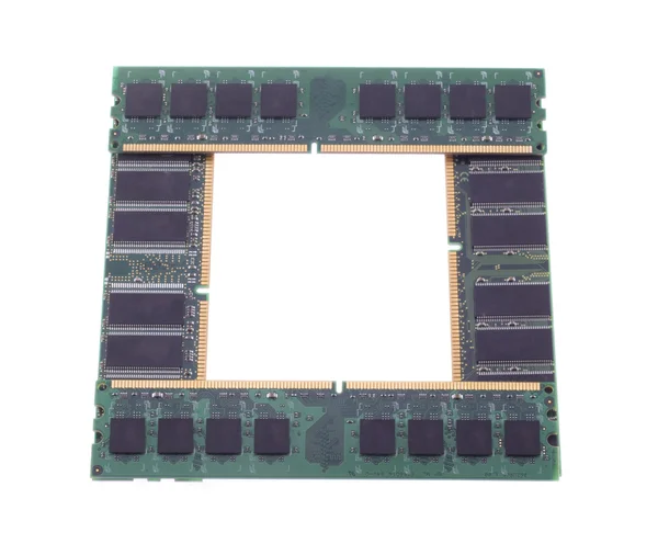 Memoria del ordenador combinada por un cuadrado — Foto de Stock