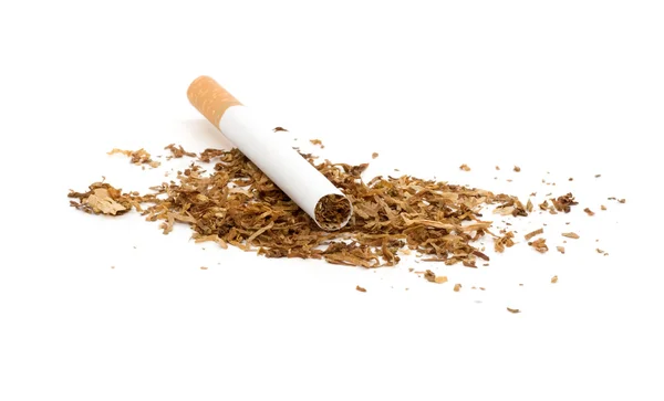 Cigarety přes bílý — Stockfoto