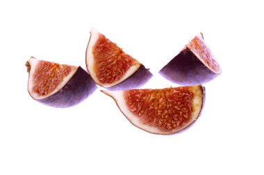 Healthy juicy figs over white clipart