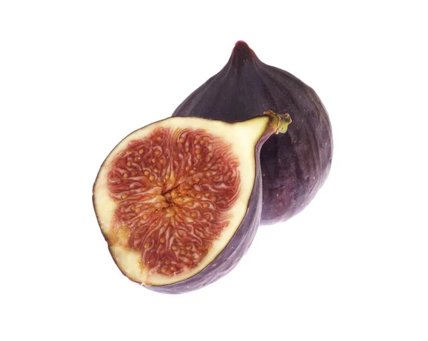 Healthy juicy figs over white — Stock Photo, Image