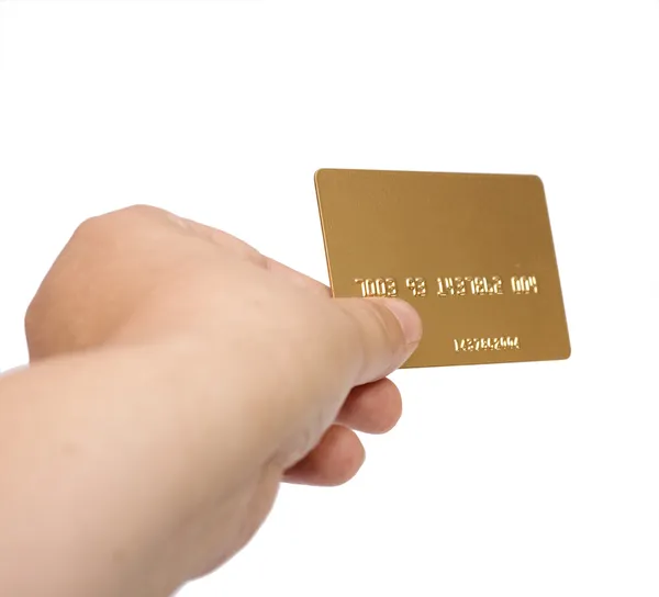Altın kredi kartı — Stok fotoğraf