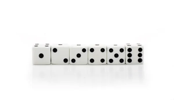 The gaming dices over white — Stock Photo, Image