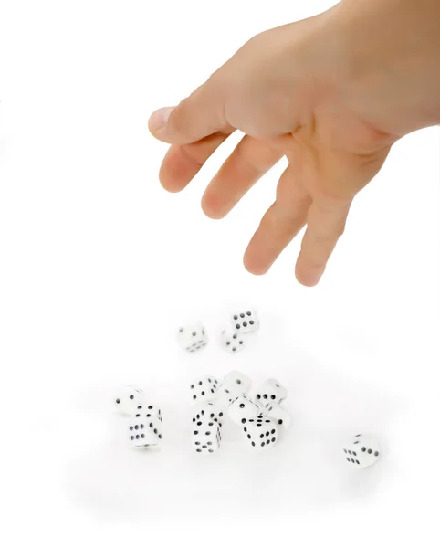 The gaming dices over white — Stock Photo, Image