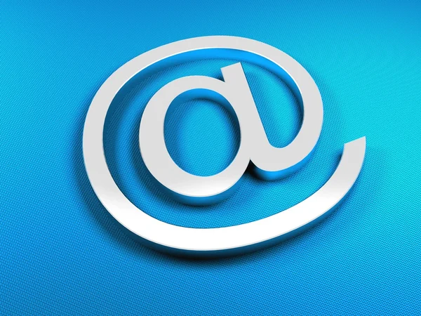 Електронна пошта синій знак — стокове фото