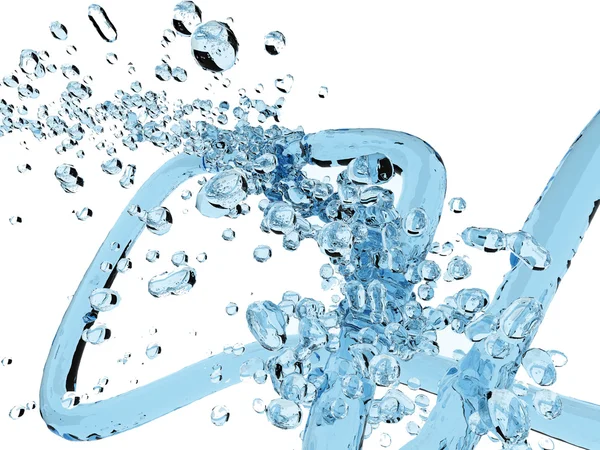Blue colour water splash — Stock Photo, Image
