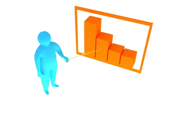 3d abstract person for company presentat — Stock Photo, Image
