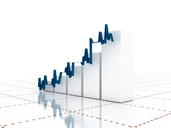 3d abstract chart for company presentati — Stock Photo, Image
