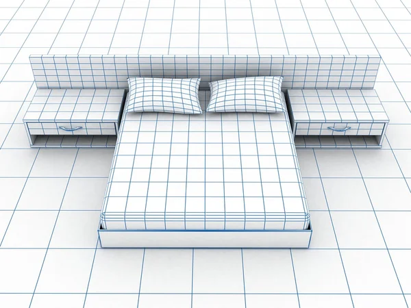 Sofa on white. 3D rendering — Stock Photo, Image