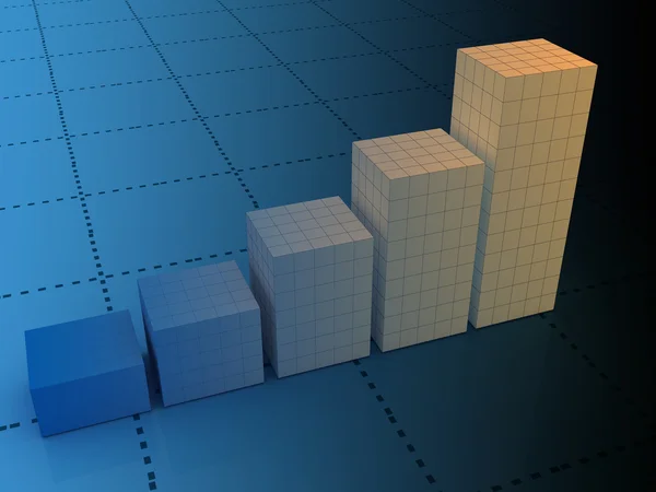 3D abstraktes Diagramm für Firmenpräsentationen — Stockfoto