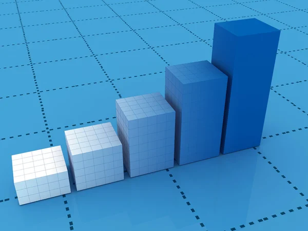 Streszczenie wykres 3D firmy presentati — Zdjęcie stockowe