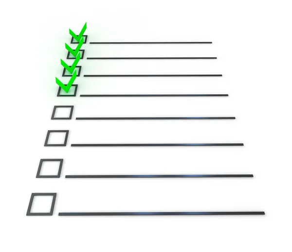 Checklisten-Symbol über Weiß — Stockfoto