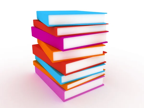 Stapel von Büchern auf weißem Hintergrund — Stockfoto