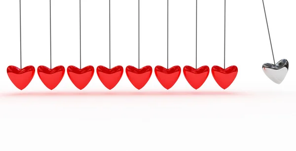 Background with red heart — Stock Photo, Image