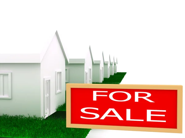 Group of houses on sale — Stock Photo, Image