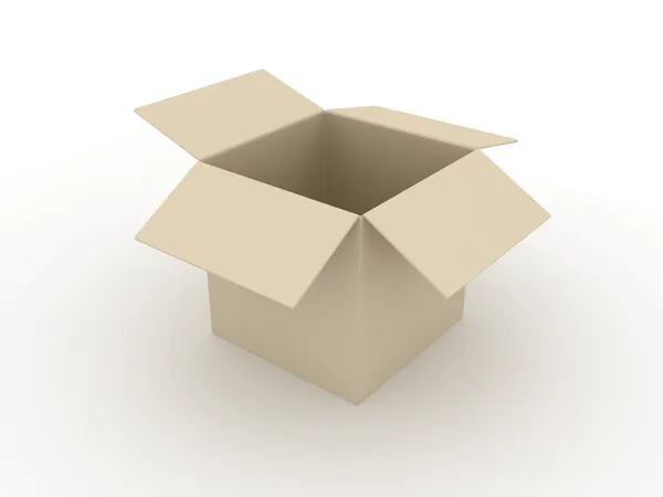 Коробка на белом фоне — стоковое фото