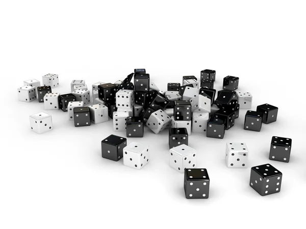 Dices over white background — Stock Photo, Image