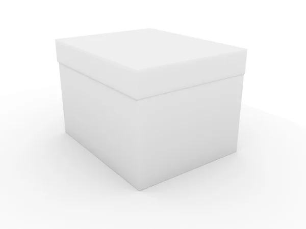 Weiße Verpackung auf Hintergrund — Stockfoto