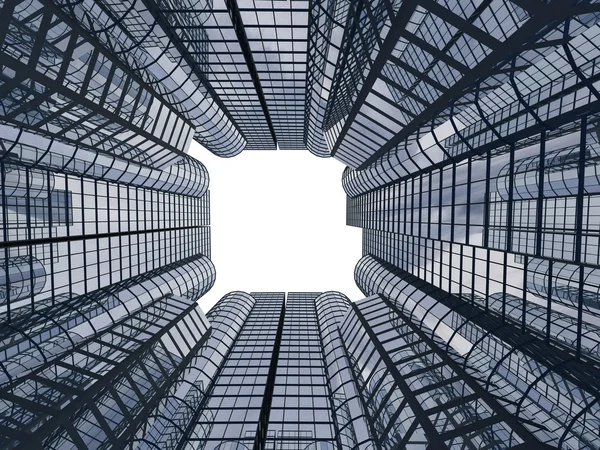 3D abstrakt skyskrapor — Stockfoto