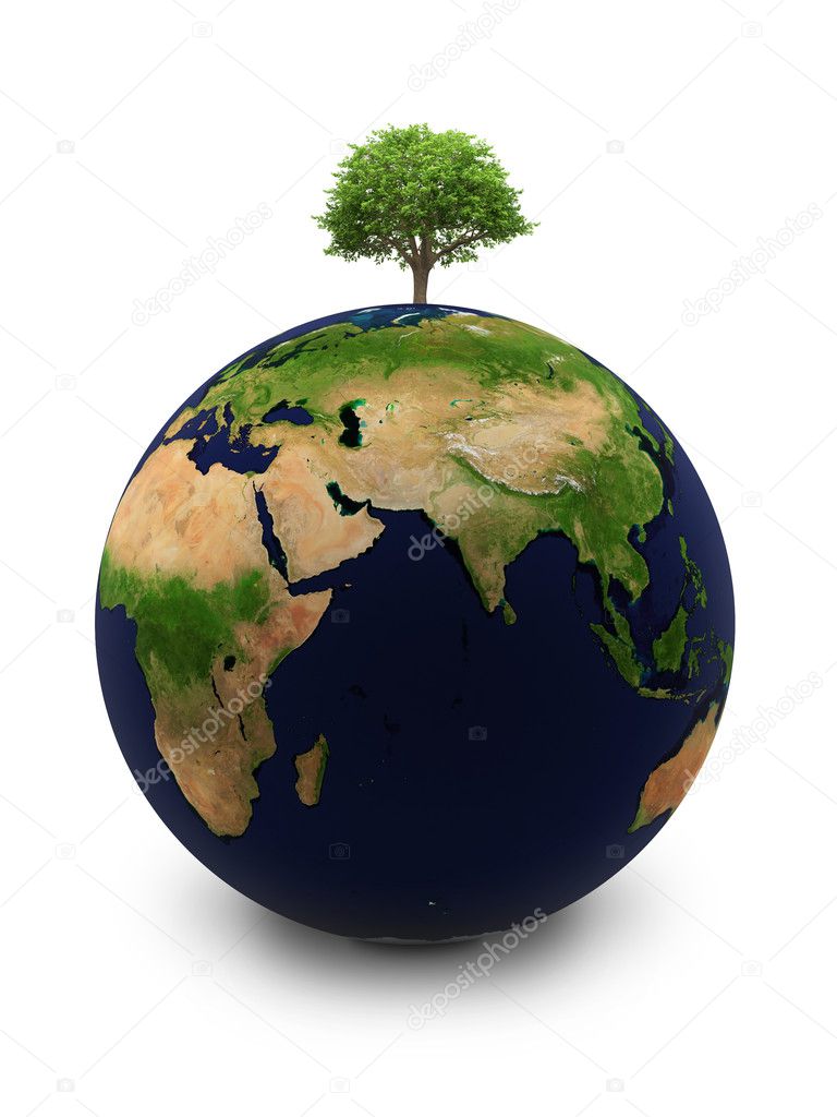 The Earth with a tree