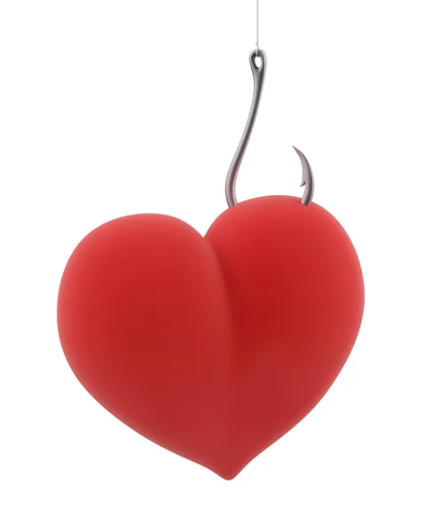 Heart_on_a_hook — Stock Photo, Image