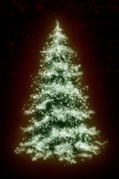 Nya året träd från snöflingor — Stockfoto