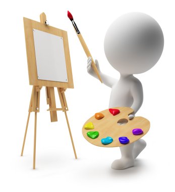 3d small - painter clipart