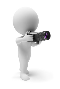 3d small - photographer clipart