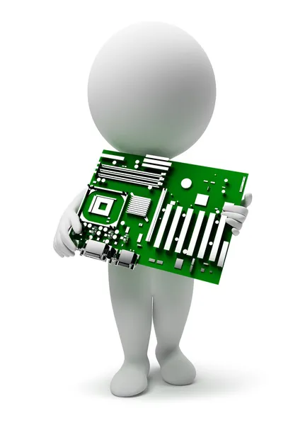 3d small - motherboard — Stock Photo, Image