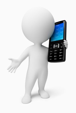 3d small - mobile phone clipart