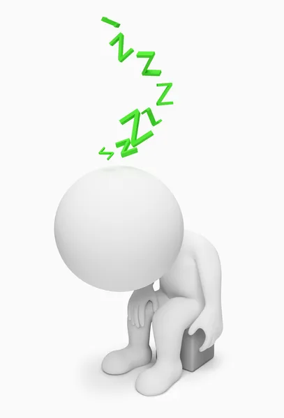 3d small - tired — Stock Photo, Image