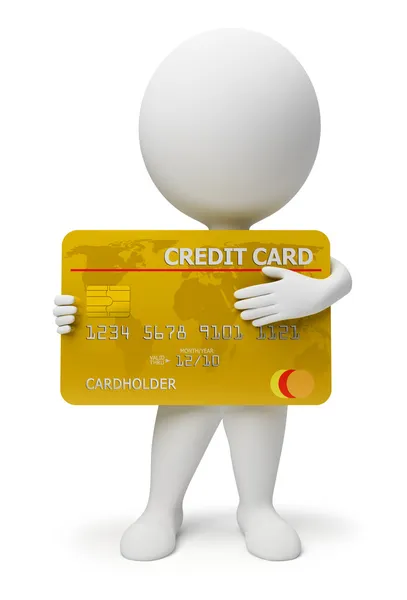 3d pequeno - cartão de crédito — Fotografia de Stock
