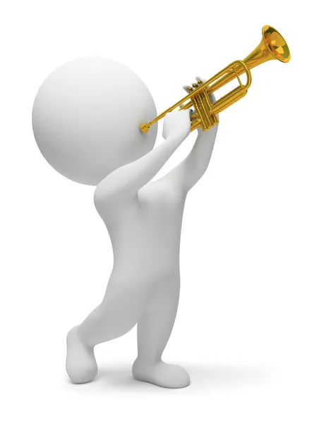 3d pequeño - trompeta —  Fotos de Stock