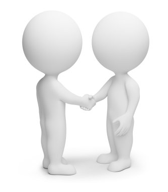 3d small - handshake clipart