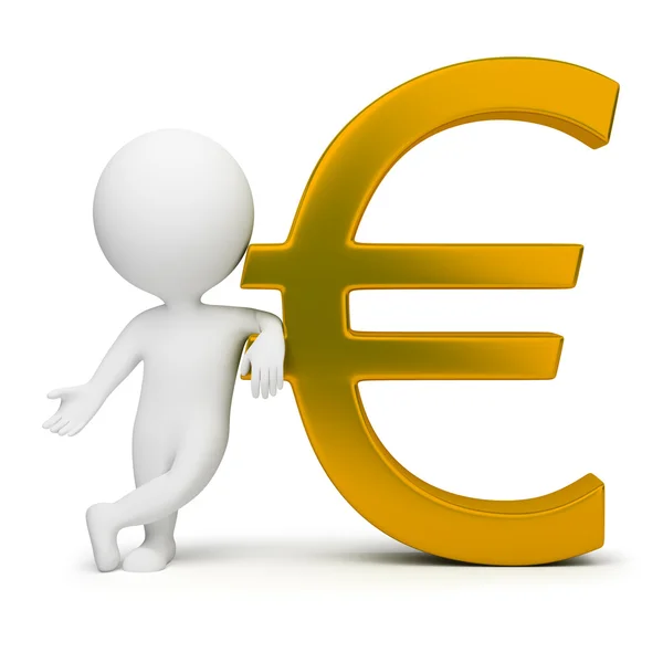3d pequeno - sinal de euro — Fotografia de Stock