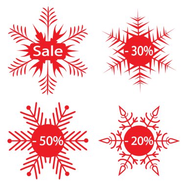 Snowflakes - the sale announcement. Vect clipart