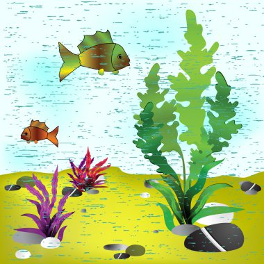 Sea background. Vector illustration clipart