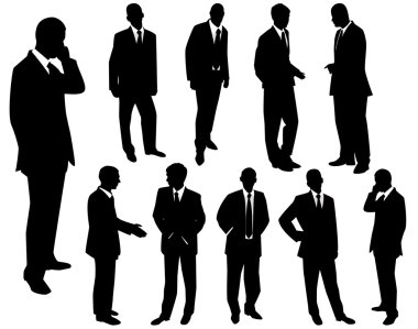 Collection of businessmen clipart