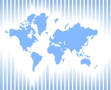 Vector illustration map of the world clipart