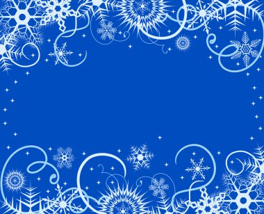 Winter background with snowflakes clipart