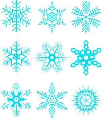 Collection of snowflakes2 clipart